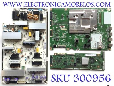 KIT DE TARJETAS PARA TV LG / MAIN EBT66702103 / EAX69509604 / FUENTE EAY65768823 / EAX69083402 / LGP55BX-200P / EPCA30CA1B / 3PCR02672D / T-CON 6871L-6411R / 6870C-0852B / 6411R / PANEL AC550AQY APA1 / MODELO OLED55A1AUA.DUSQLJR